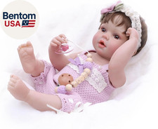 20Inch Large Realistic Reborn Baby Doll Hand-Rooted Hair Lifelike Baby Dolls wit