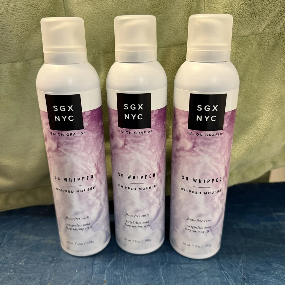 Mousse batida sin frizz SGX NYC So Whipped 7 oz (3 botellas) Salon Grafix Foto 2 de 4