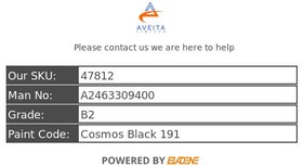 Mercedes A-Class 2015 W176 2.2 CDI Auto Drive Shaft Left Front A2463309400