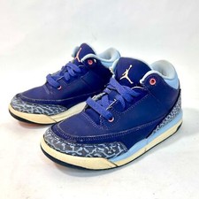 Air Jordan 3 Retro PreSchool Dark Purple Dust/Atomic Pink 441141-506 size 12C