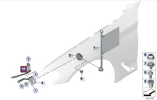 BMW 5 G30 Flag Holder Upper Right 72608067132