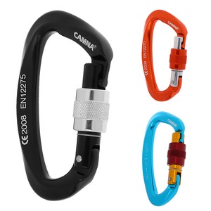 25KN Screwgate Lock Carabiner Rock Climbing Keychain Hammock Hook Dog Clip