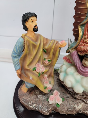 Our Lady of Guadalupe with Juan Diego Religious Figurine. 12" tall. (TC) - Picture 3 of 11