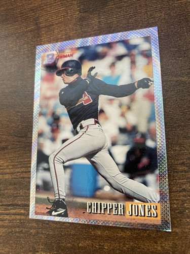 1993 Bowman Foil Chipper Jones #347 ROOKIE CARD-Braves - Picture 4 of 4