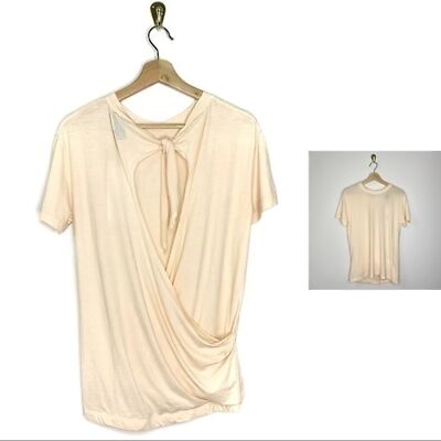 Bobi LA Bare Crossover Back Short Sleeve Top Size Small
