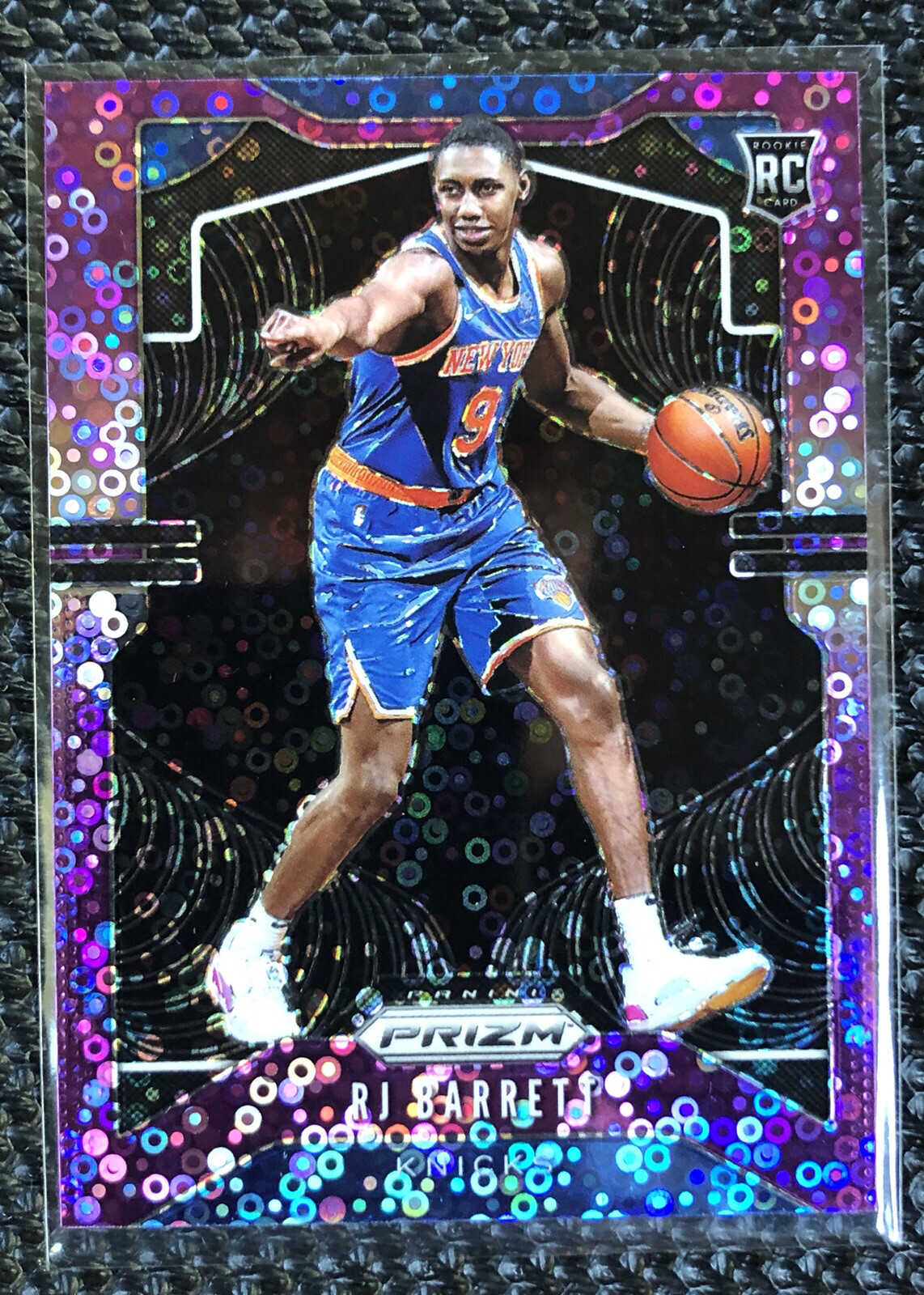 2019-20 Prizm RJ Barrett Fast Break Purple /75 Rookie Knicks #250 RC Duke
