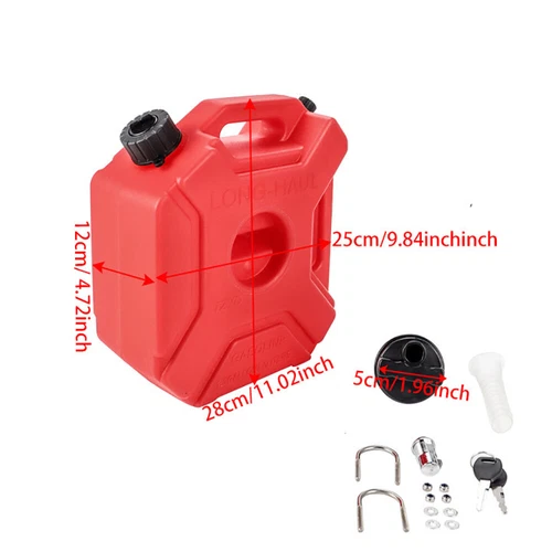 1.3 Gal Portable Gas Fuel Tank Petrol Storage Can For ATV UTV Motorcycle Car 5L - Bild 2 von 15