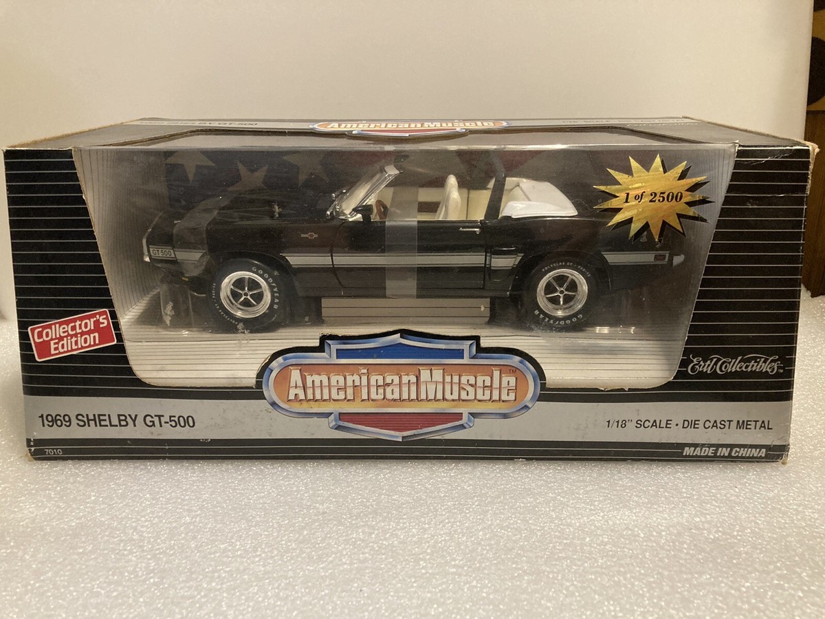 1969 SHELBY GT500 CONVERTIBLE DIE-CAST. Black. 1/18 scale