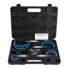 4pcs/set 0-100mm Precision Outside Micrometer Machinist Tool Set Metal 0.01m UK