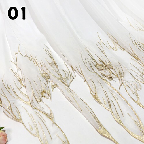 50*150cm Chinese Style Embroidery Gradient Fabric Hanfu Dress Doll Cloth Costume - Foto 8 di 26