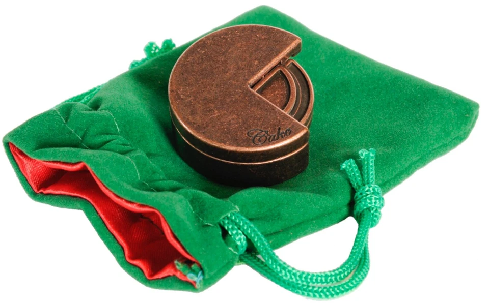 Hanayama Puzzles O’Gear, U&U, CAKE Brain Teaser Puzzle Pack, 3 Green Pouches - Image 3 of 4