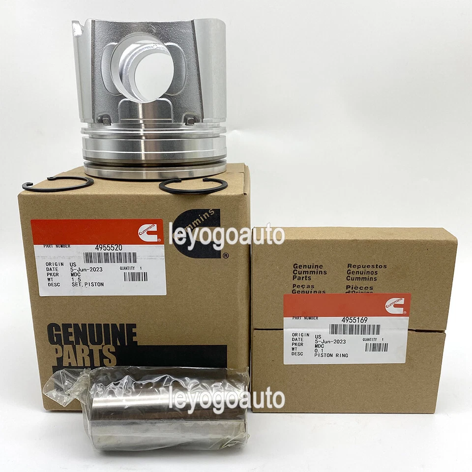 6X Cummins Piston & Piston Rings Kit OE 4955520 Fits For2007-2019 Dodge Ram 6.7L - Image 2 of 4