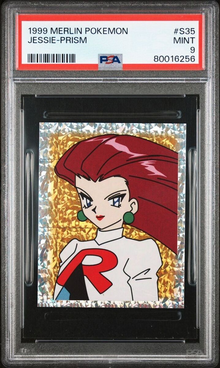 PSA 9 MINT Jessie S35 Merlin Collections Prism Holo Sticker PSA 9 MINT Jessie S35 Merlin Collections Prism Holo Sticker