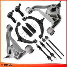 12 For 2013-2018 Ram 1500 Front Upper & Lower Control Arm Ball Joint Tie Rod End