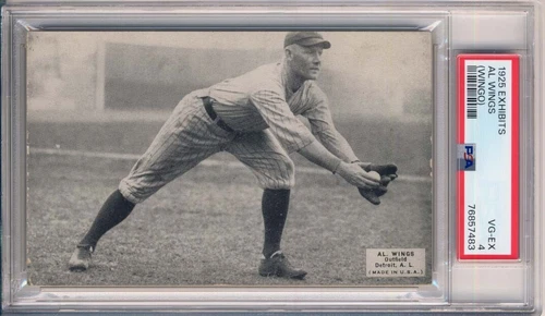 1925 Exhibits, Al Wings, Detroit Tigers, PSA4, Only 1 Higher