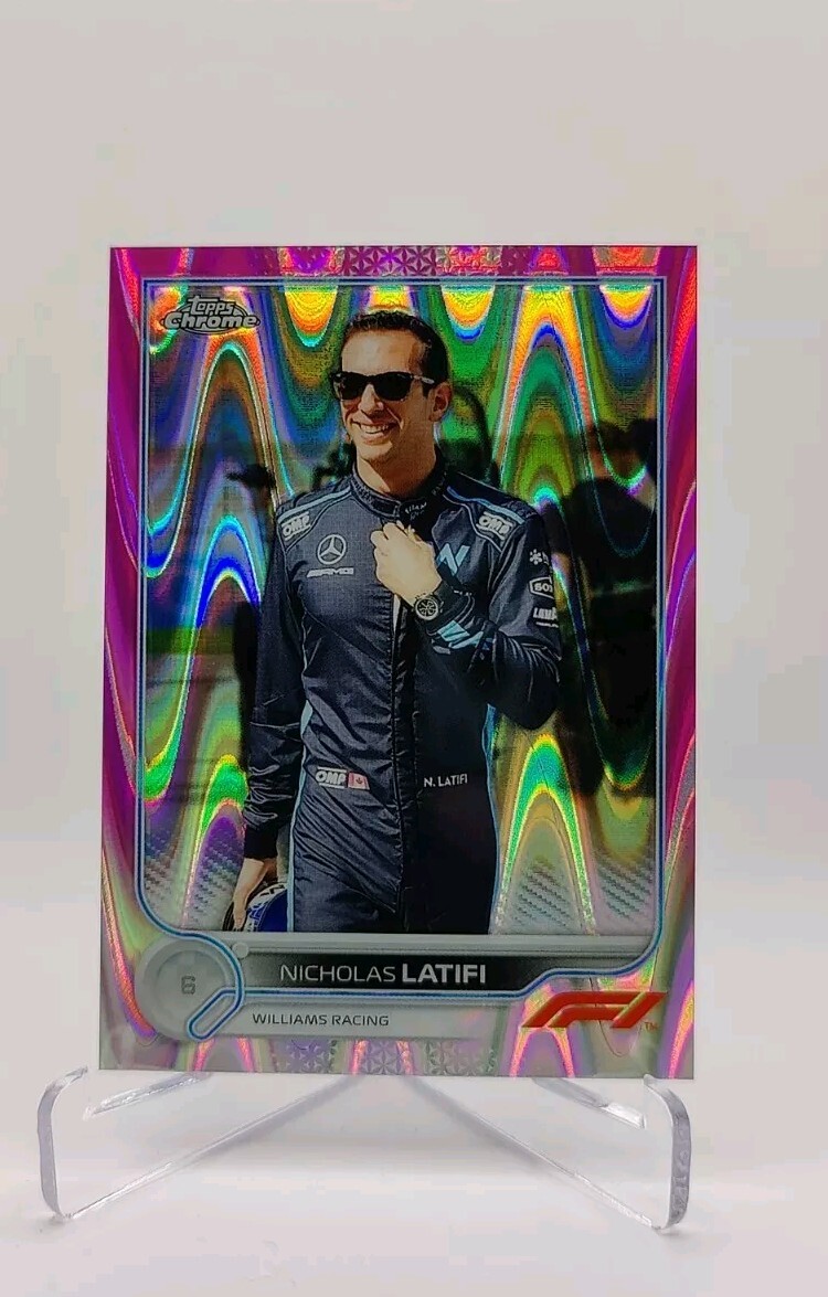 2022 Topps Chrome Formula 1 F1 Nicholas Latifi Pink Raywave #/75 #51 Williams F1