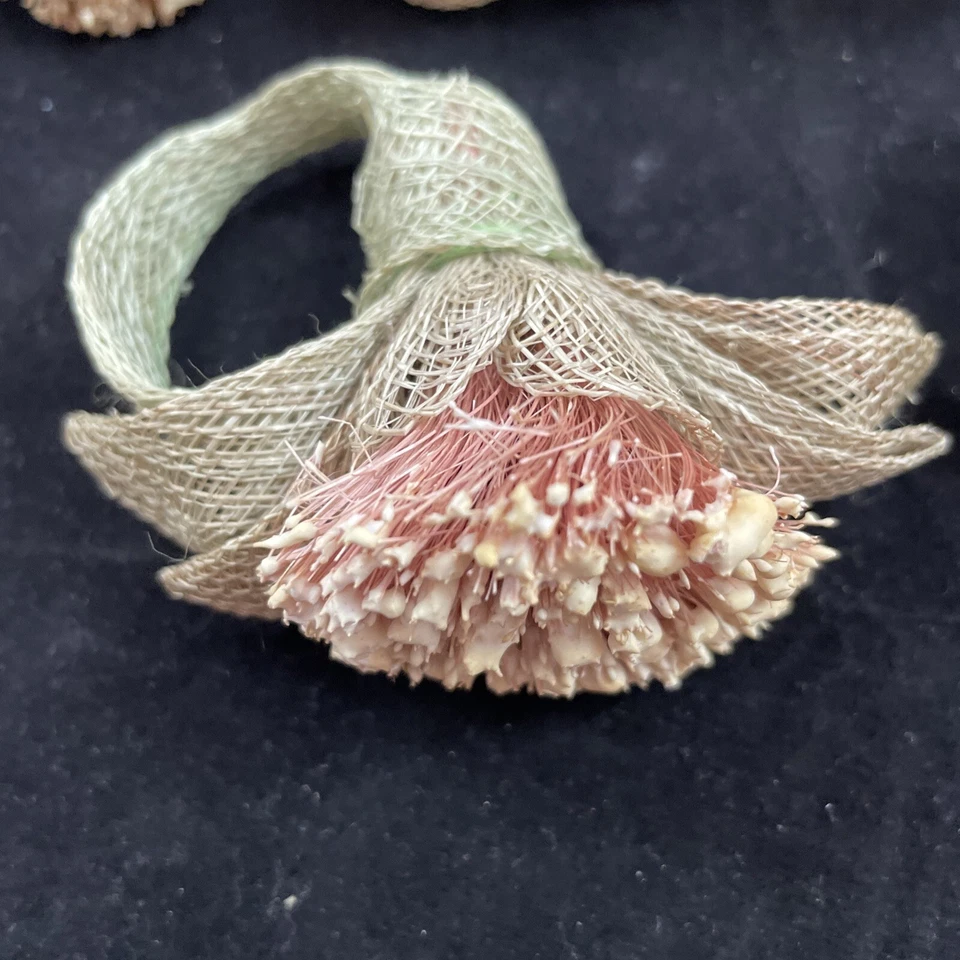 餐巾环绿色粉红色织物和花朵 9 件套 — 第 3/4 张图片