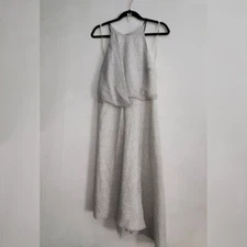 Halston Heritage Elegant Speckled Asymmetric Dress