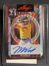 2023 Leaf METAL RED REFRACTOR PROSPECT ROOKIE AUTO Myles Naylor 1/1