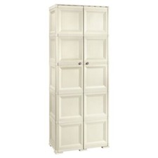 Tontarelli OMNIMODUS Armadio plastica 2 Ante battenti Angora (80cm) Mobile KIT