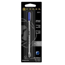 Cross Ballpoint Pen Refill - Blue - Medium - Packaged One Per Card 8511