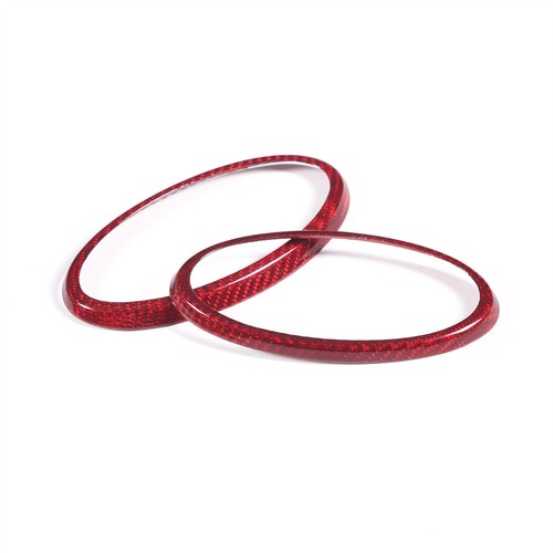 Red Carbon Fiber Front Rear Car Logo Decorative Ring Trim For Subaru BRZ 2022+ - Picture 7 of 12