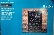 EVERBILT 16in x 24in LED Message Board Great For StoreFronts & Restaurants NEW
