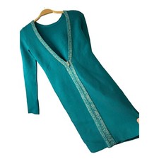 Marciano Los Angeles Aqua Bare Back Bandage Dress Small NWT Long Sleeve 6648