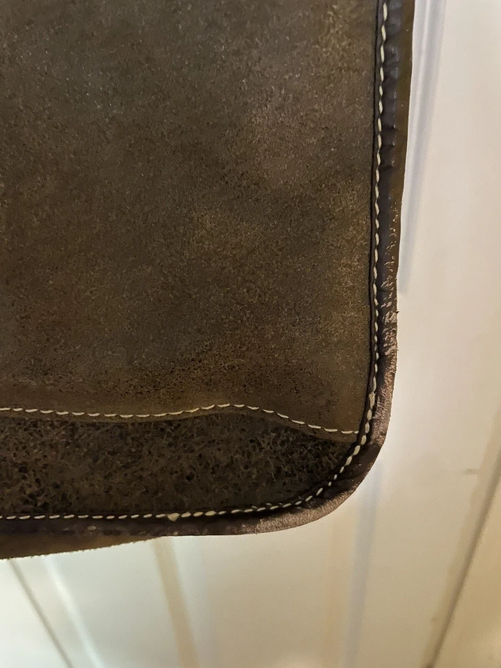 Auténtico De Colección Claire Chase Cuero Envejecido Maletín Sillín Bolso Mensajero Foto 4 de 4