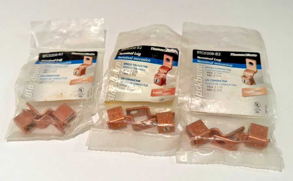 Thomas & Betts BTC0208-B2 Terminal Lug 2 Per Pack - Image 2 of 2