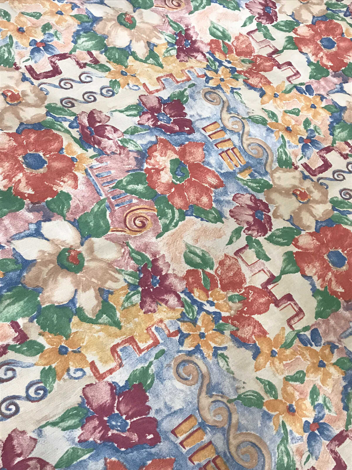 Blendworth Fabric Multicoloured Abstract Floral Cotton 128cm x half