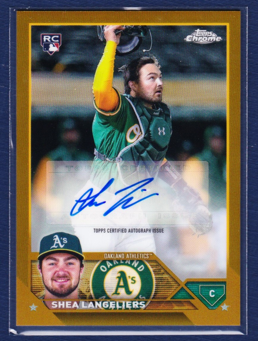 2023 Topps Chrome Update Shea Langeliers Gold Refractor Auto /50