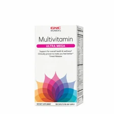 GNC Women's Multivitamin Ultra Mega Caplets - 180 Count - 11/26 Exp