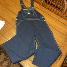 Liberty Denim Sz 36 x 30 Bib Overalls Pockets Roomy Carpenter Blue Work Outdoor