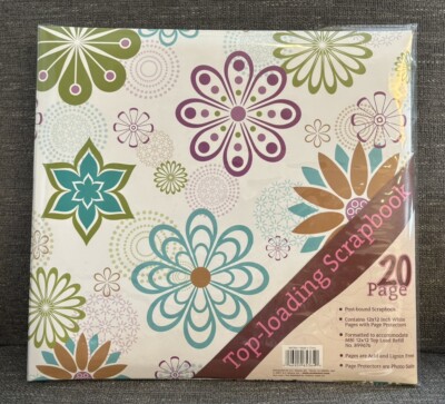 AC Moore Floral Scene Scrapebook Album 12 x 12 Top Loading Expandable Post Bound