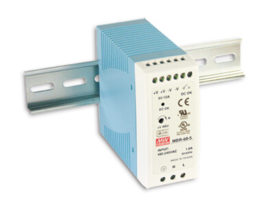 MW-MDR-60-12 Schaltnetzteil 12V/5A - DIN Montage Für Schaltschrank