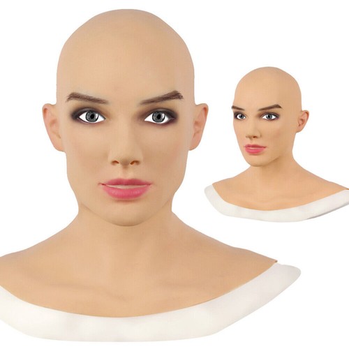 Realistic Silicone Female Mask Full Face Mask Disguise Crossdresser Cosplay AU - Picture 2 of 7