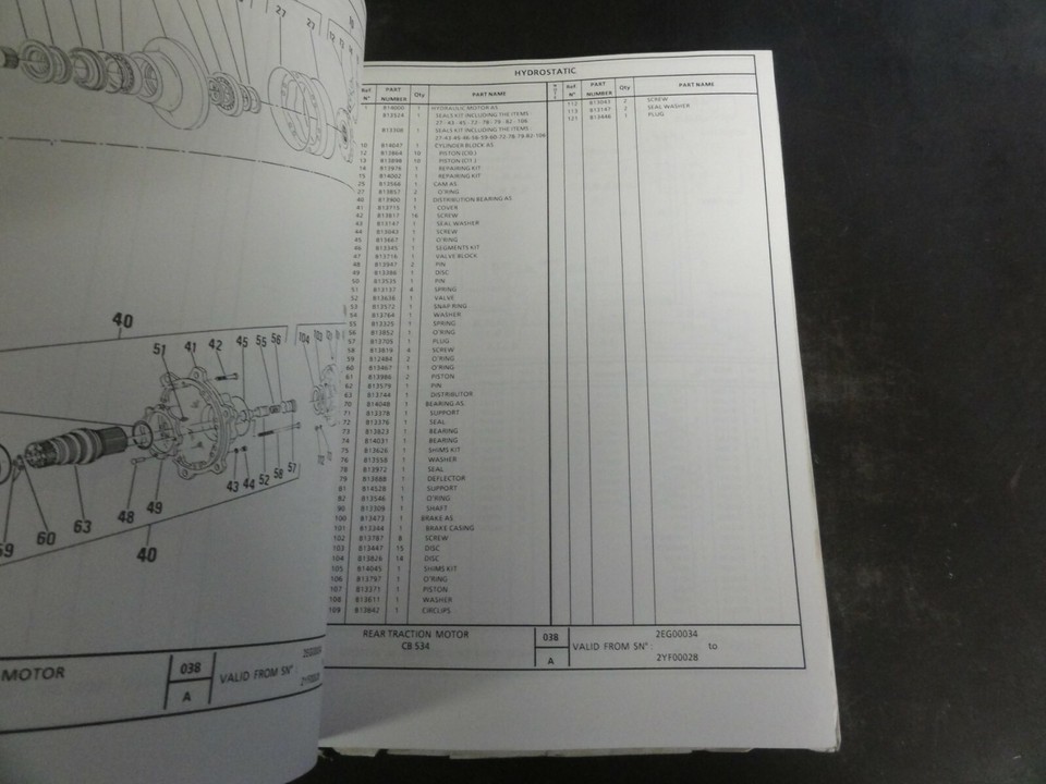Caterpillar Cat Cb 534 Vibratory Compactor Parts Manual Kebp4111 02 Ebay 