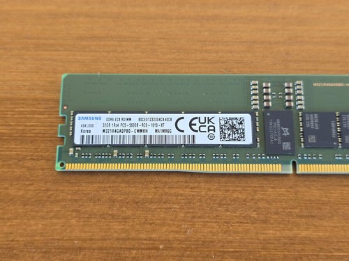 35 pcs Samsung 32GB 5600MHz DDR5 RAM 288-pin ECC Reg 1Rx4 M321R4GA0PB0-CWM - Picture 1 of 3