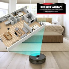 Dirt Devil Smart Robot Vacuum with Real-Time Mapping Intelligent Navigation, Wi-