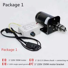 Permanent Magnet DC Motor 220V 350W Double Ball Bearing High-speed Bead