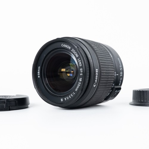Canon EF-S 18-55mm f/3.5-5.6 III Camera Lens w/ Covers - Black - Picture 10 of 10
