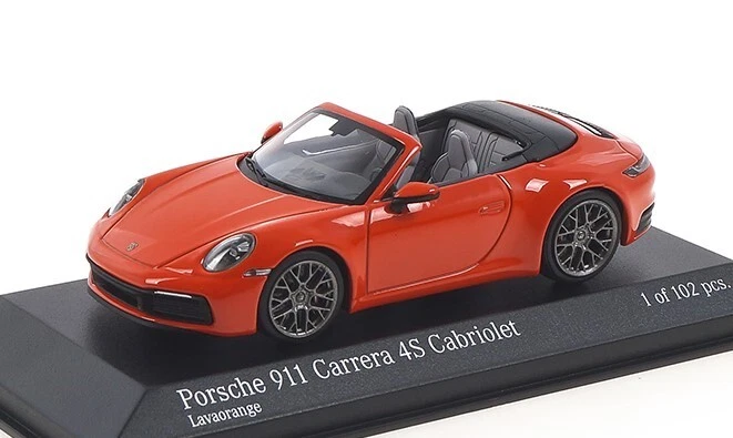 1:43 MINICHAMPS 2018 PORSCHE 911 992 Carrera 4S cabina naranja PMA EXCLUSIVO LE 102 Foto 4 de 4