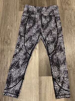 ZYIA Active Womens Black/white Dot Athletic Leggings Size 4