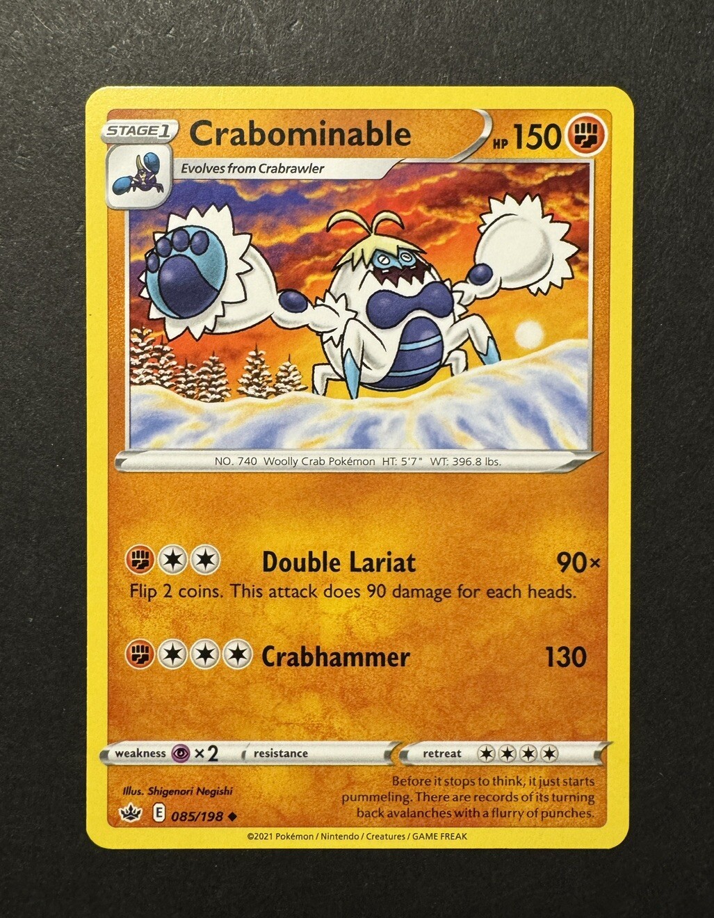 Crabominable 85/198 Chilling Reign Uncommon Pokemon Card TCG
