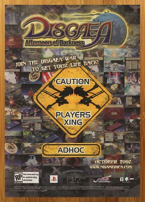2007 Disgaea Afternoon of Darkness PSP Print Ad/Poster Official RPG Promo Art