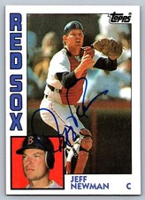 1984 Topps Jeff Newman 296 Autograph / Signed in person Boston Red Sox