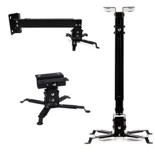 Universal Extendable Tilt DLP LCD Ceiling Projector Mount Bracket 44 lbs - Black