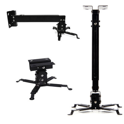 Universal Extendable Tilt DLP LCD Ceiling Projector Mount Bracket 44 lbs - Black