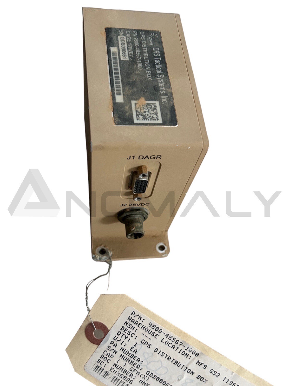 DRS Tactical Systems, GPS Distribution Box, CAGE 1RWE7, NSN 611001698